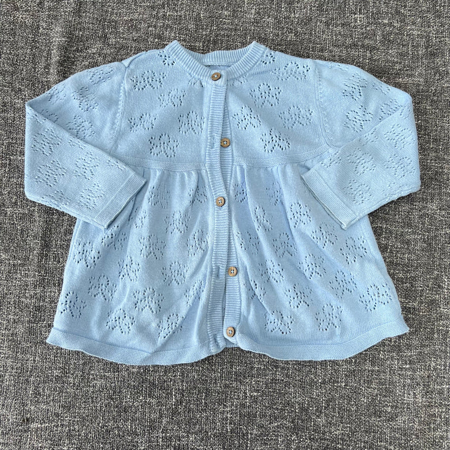 Girls 6-9 Month Pale Blue Summer Cardigan