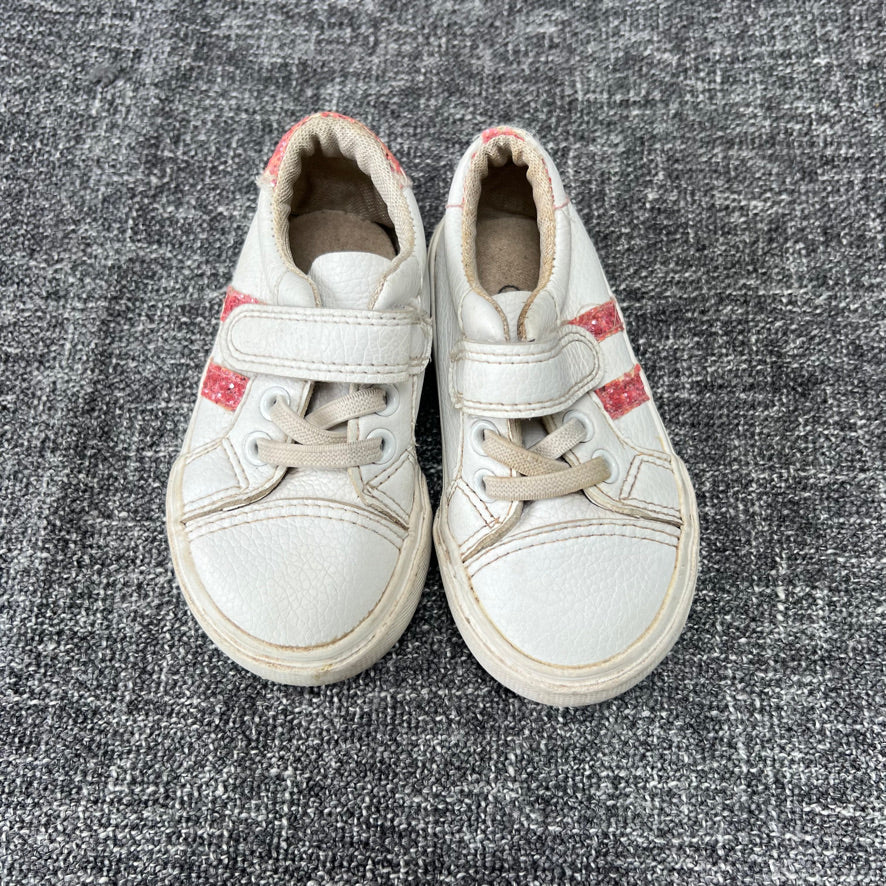 Girls Size 5.5uk / 22eu White & Pink Trainers