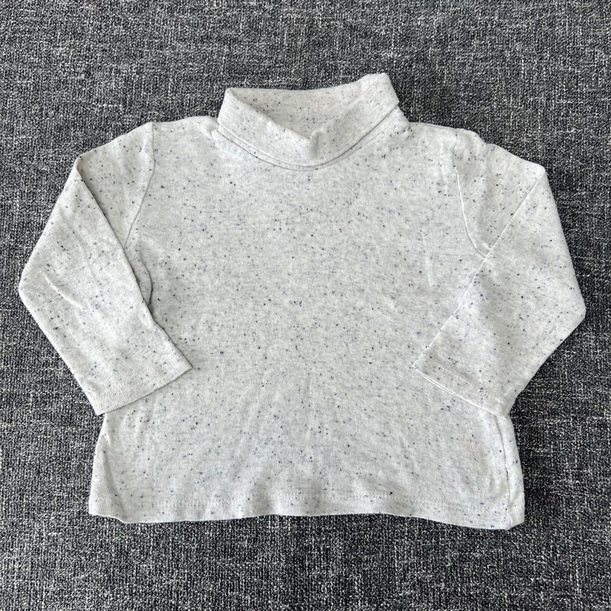 Boys 18-24 Month Grey Long Sleeved Roll Neck Top