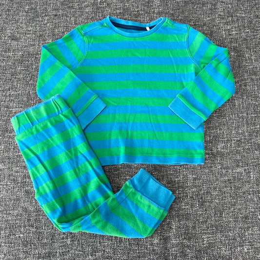 Boys 18-24 Month Blue & Green Striped  Pjs