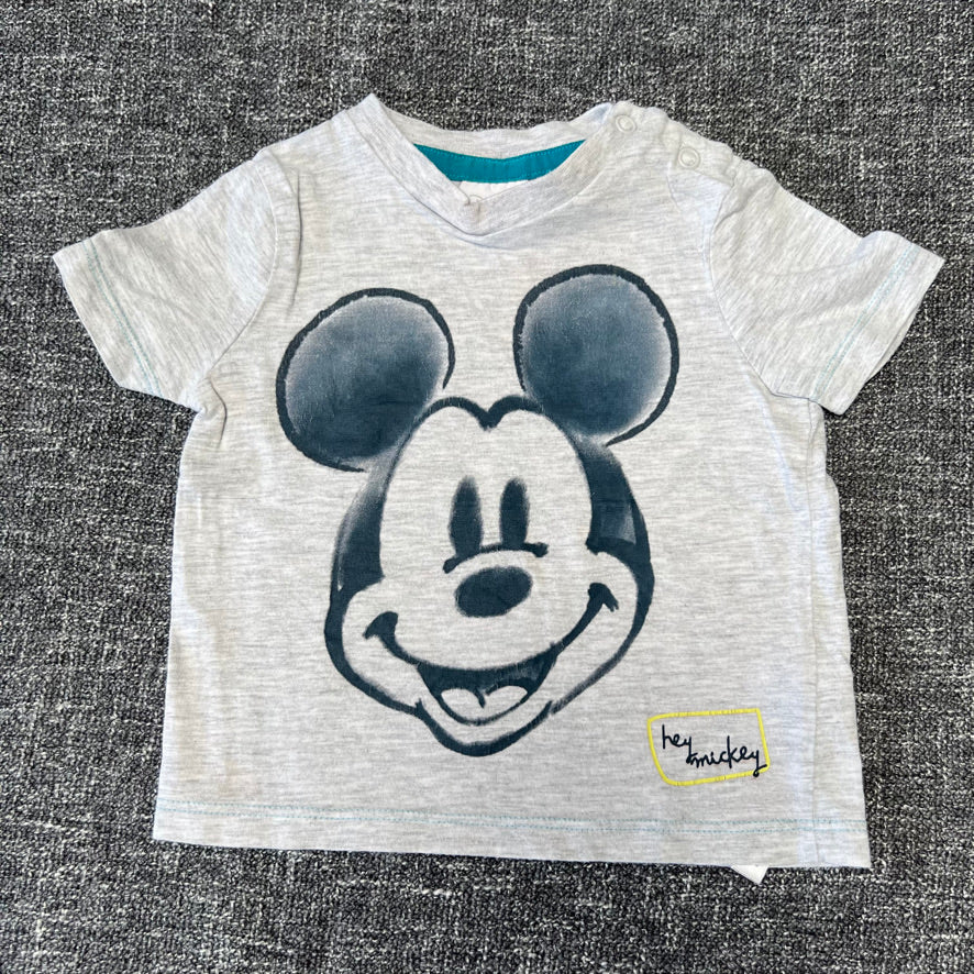 Boys 6-9 Month Grey Disney Mickey Mouse T-shirt