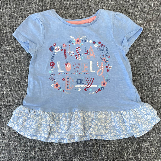 Girls 12-18 Month Light Blue "It's A Lovely Day" T-shirt