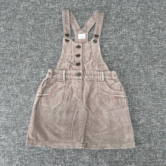 Girls 5-6 Year Light Brown Cord Pinafore Dress