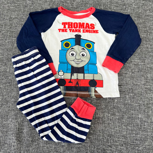 Boys 2-3 Year Blue, White & Red "Thomas The Tank Engine" Pjs