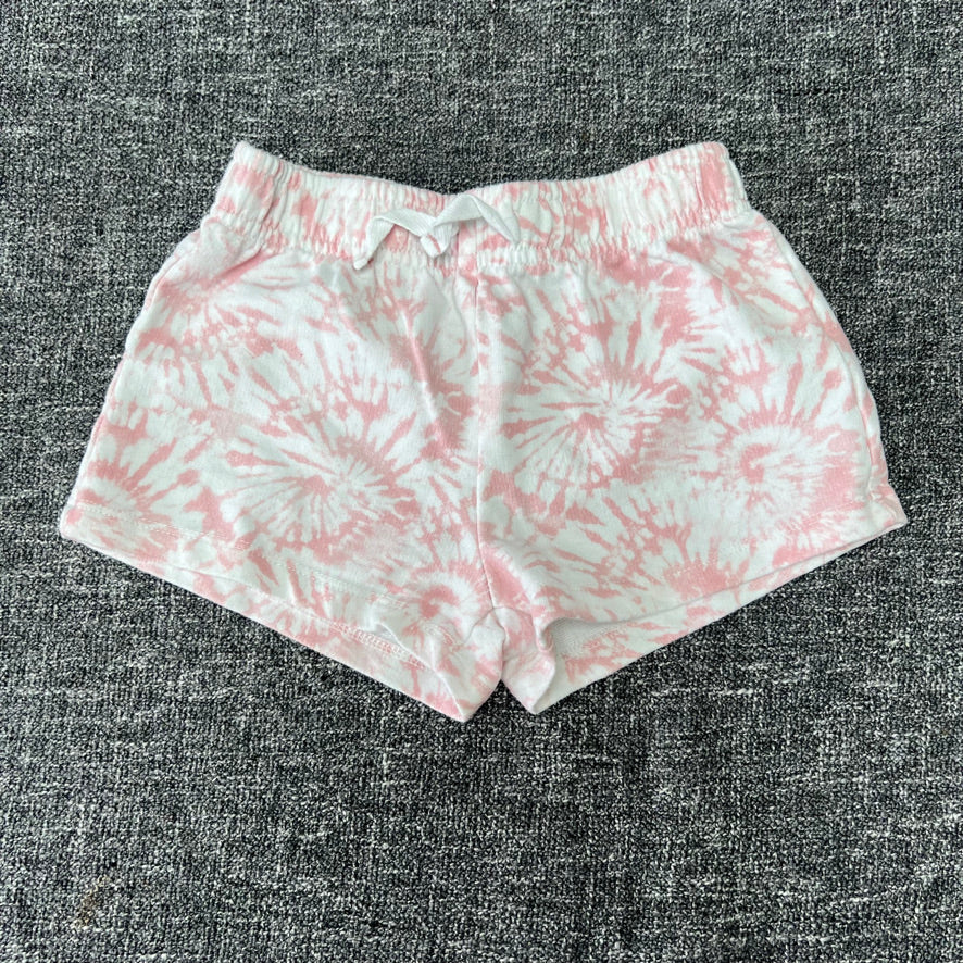 Girls 18-24 Month Pink & White Tie-dye Shorts