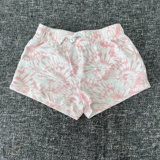 Girls 18-24 Month Pink & White Tie-dye Shorts