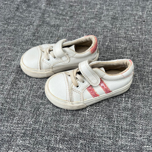 Girls Size 5.5uk / 22eu White & Pink Trainers