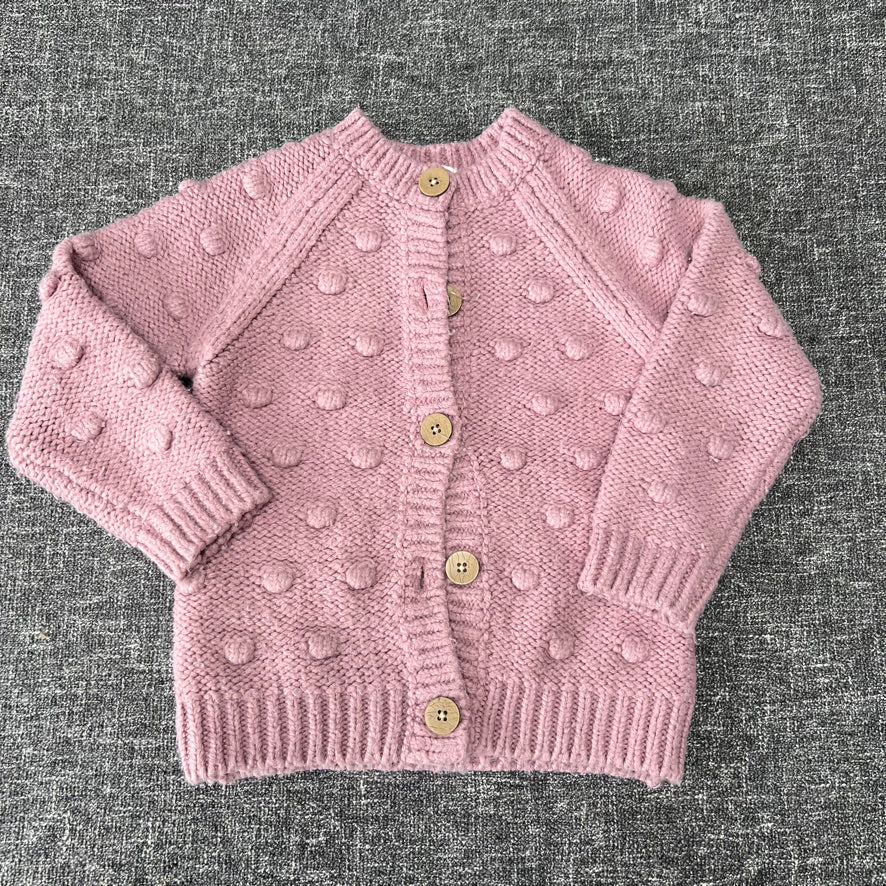 Girls 4-5 Year Pink Knitted Cardigan