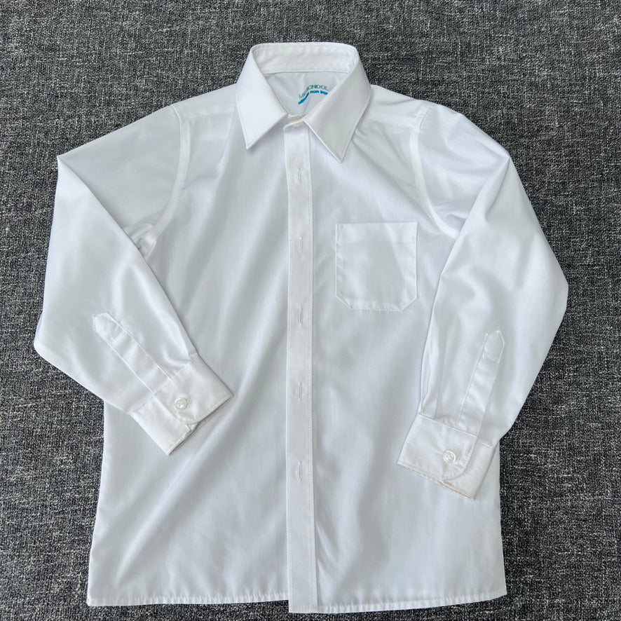 Boys 5-6 Year Plian White School Shirt