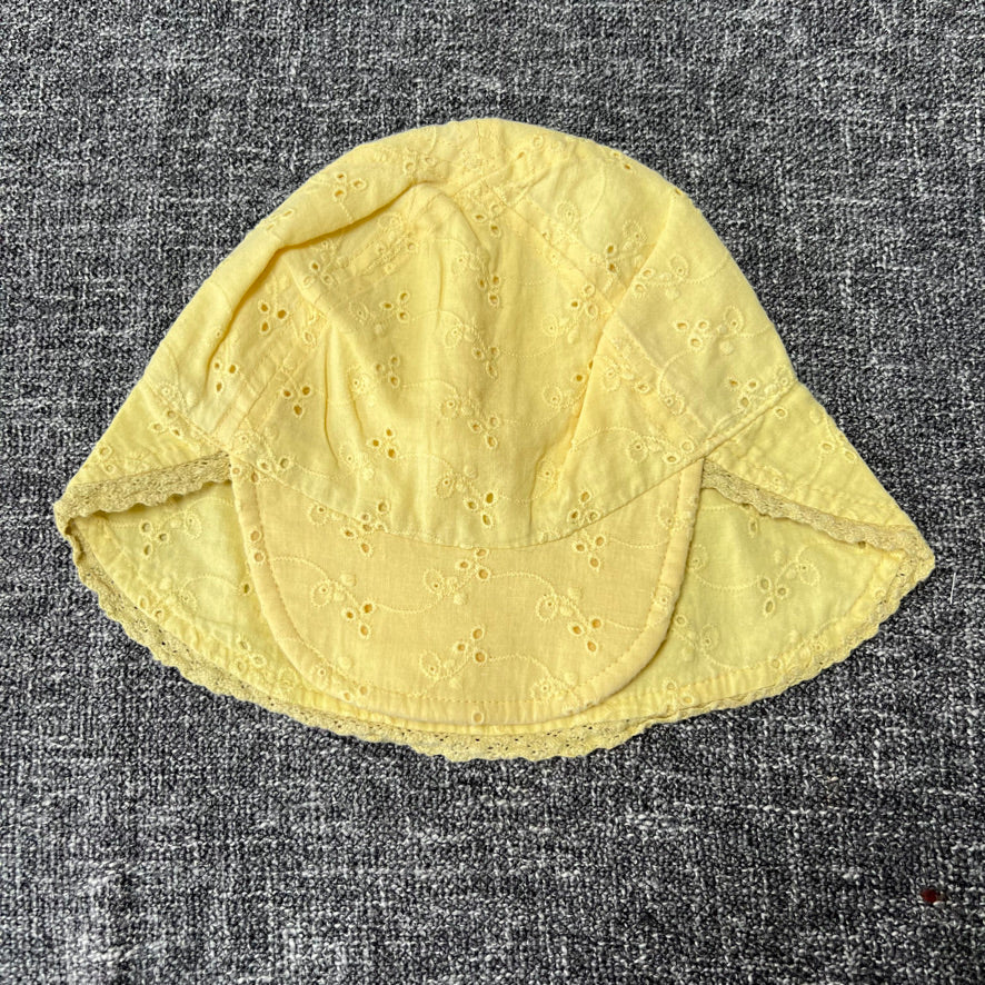 Girls 12-18 Month Yellow Sun Hat With Neck Protector