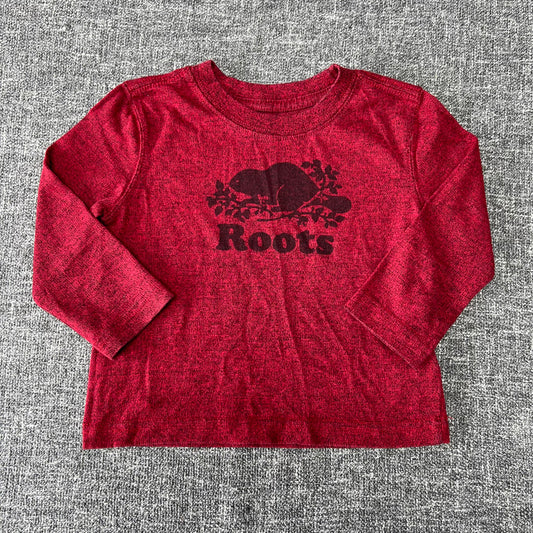 Boys 18-24 Month Red / Black Long Sleeved Roots Top