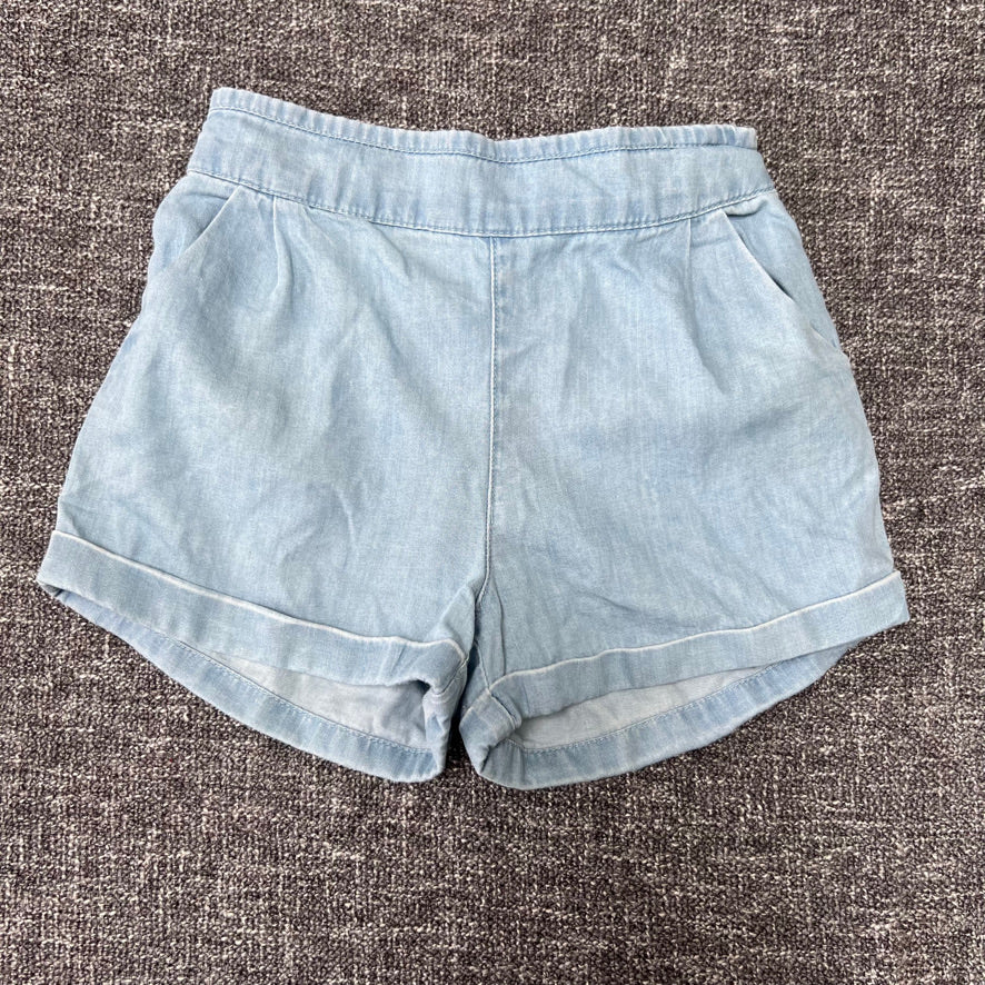 Girls 12-18 Month Light Blue Denim Style Shorts