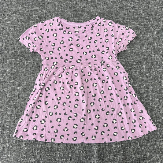 Girls 12-18 Month Purple Animal Print Jersey Summer Dress