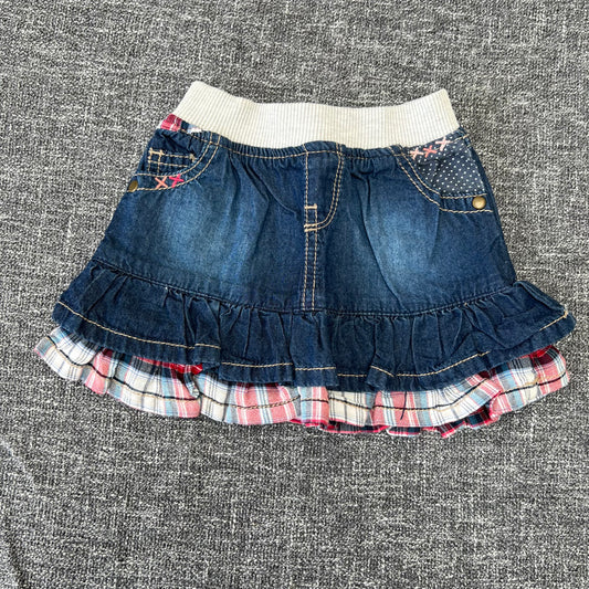 Girls 9-12 Month Blue Denim Skirt