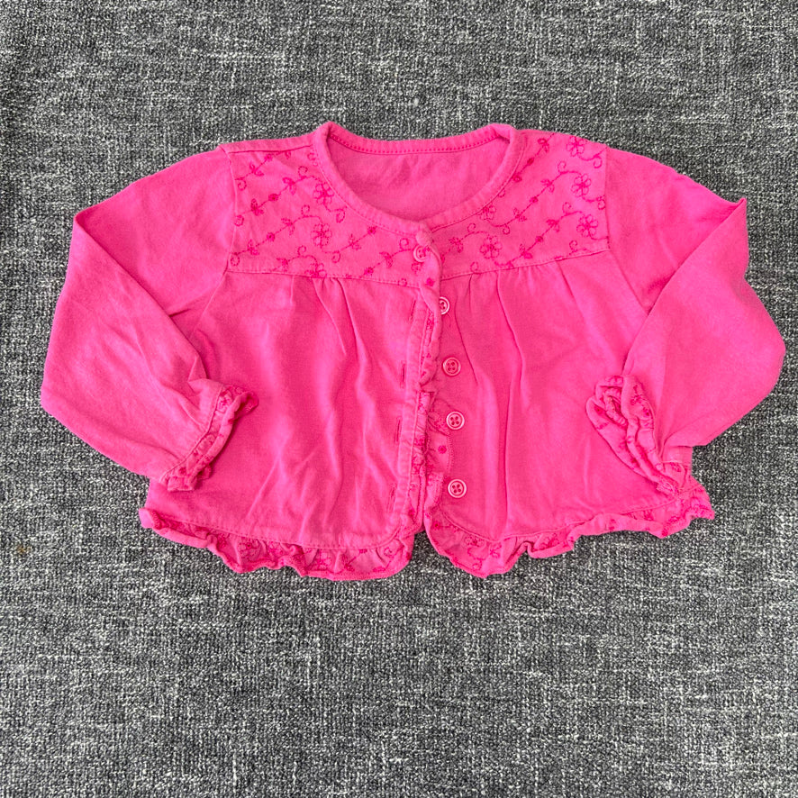 Girls 6-9 Month Dark Pink Summer Cardigan