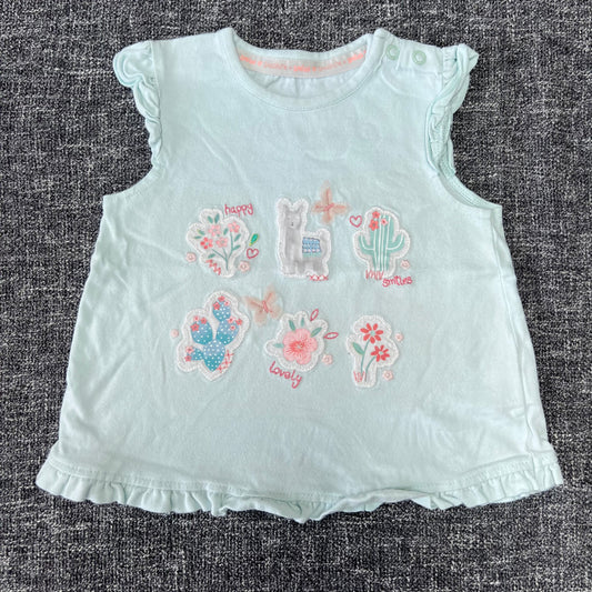 Girls 6-9 Month Pale Green "Happy Lovely Smiles" T-shirt