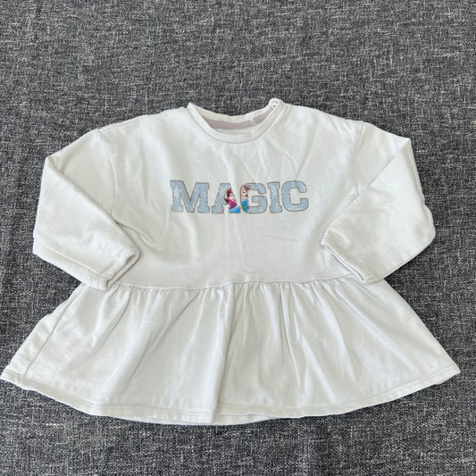 Girls 2-3 Year White Disney Frozen "Magic" Sweatshirt Jumper