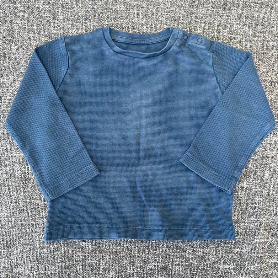 Boys 2-3 Year Plain Blue Long Sleeved Top