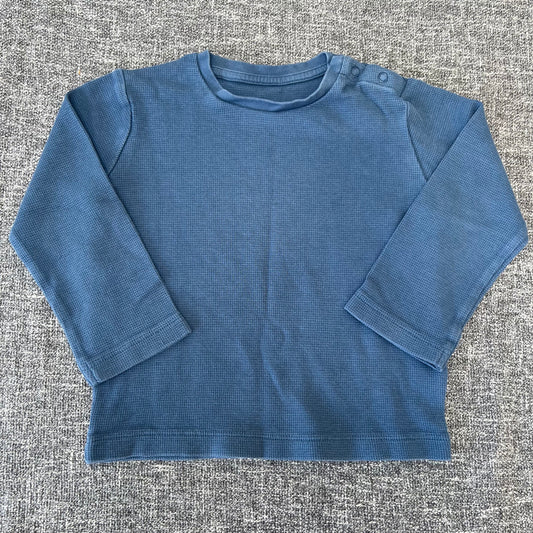 Boys 2-3 Year Plain Blue Long Sleeved Top