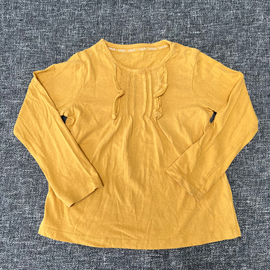 Girls 18-24 Month Plain Yellow Long Sleeved Top