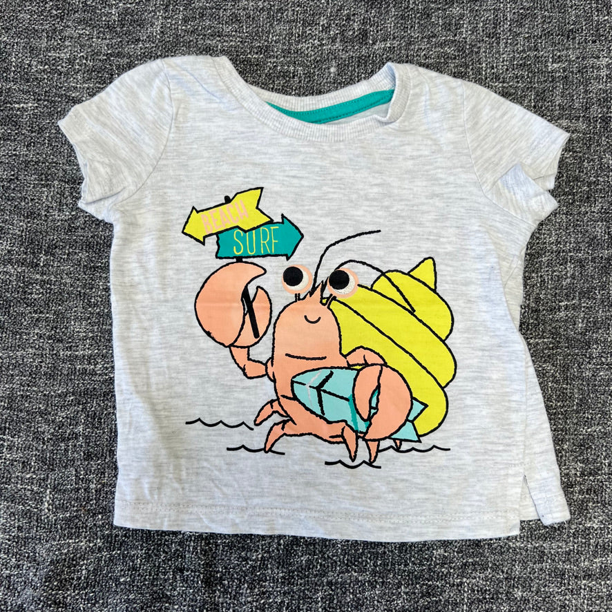 Boys 6-9 Month Grey Hermit Crab T-shirt