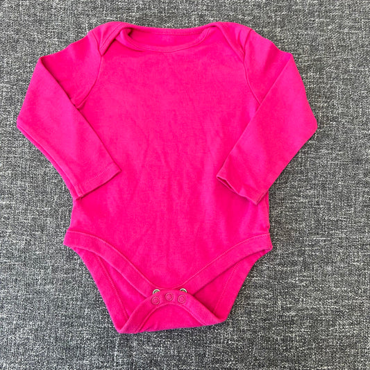 Girls 12-18 Month Pink Long Sleeved Bodysuit