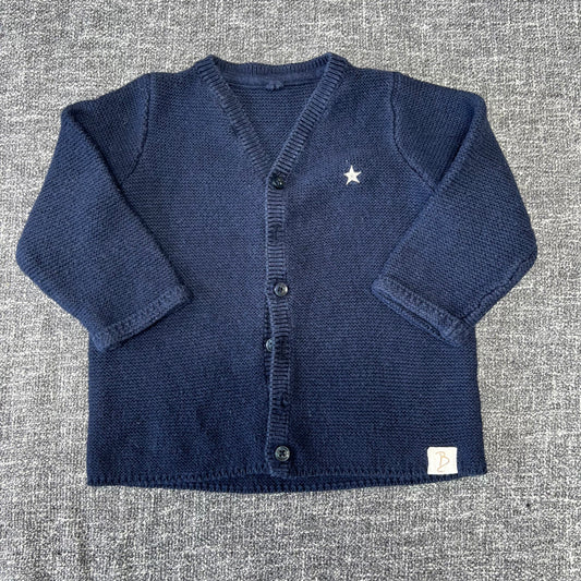 Boys 6-9 Month Blue Knitted Cardigan