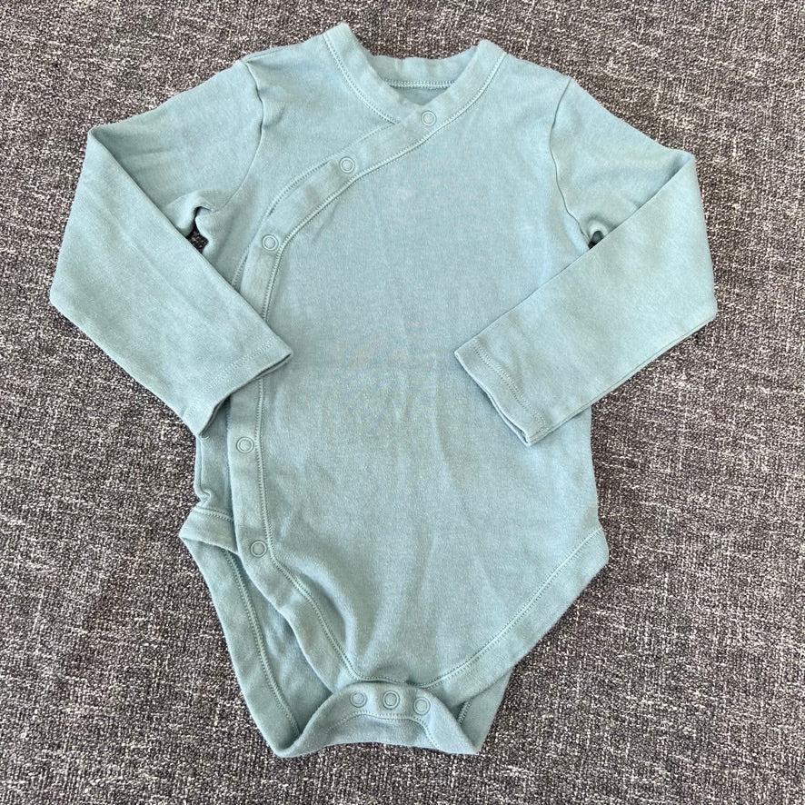 Boys 2-3 Year Sage Green Long Sleeved Bodysuit.