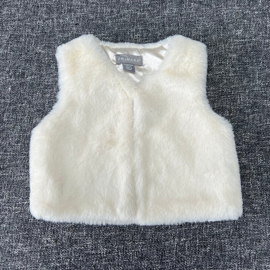 Girls 18-24 Month Cream Faux Fur / Fluffy Gilet