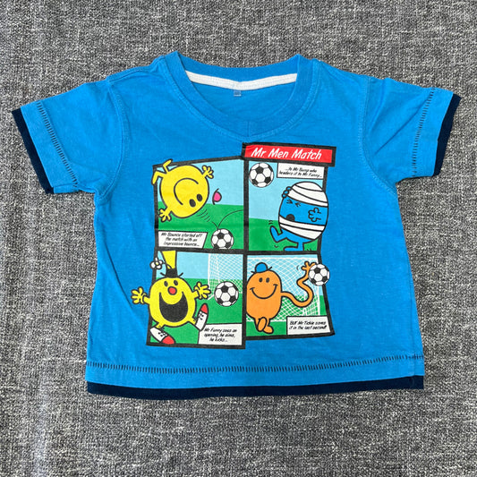 Boys 6-9 Month Blue "Mr Men" T-shirt