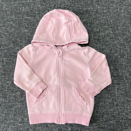 Girls 12-18 Month Plain Pale Pink Hoodie