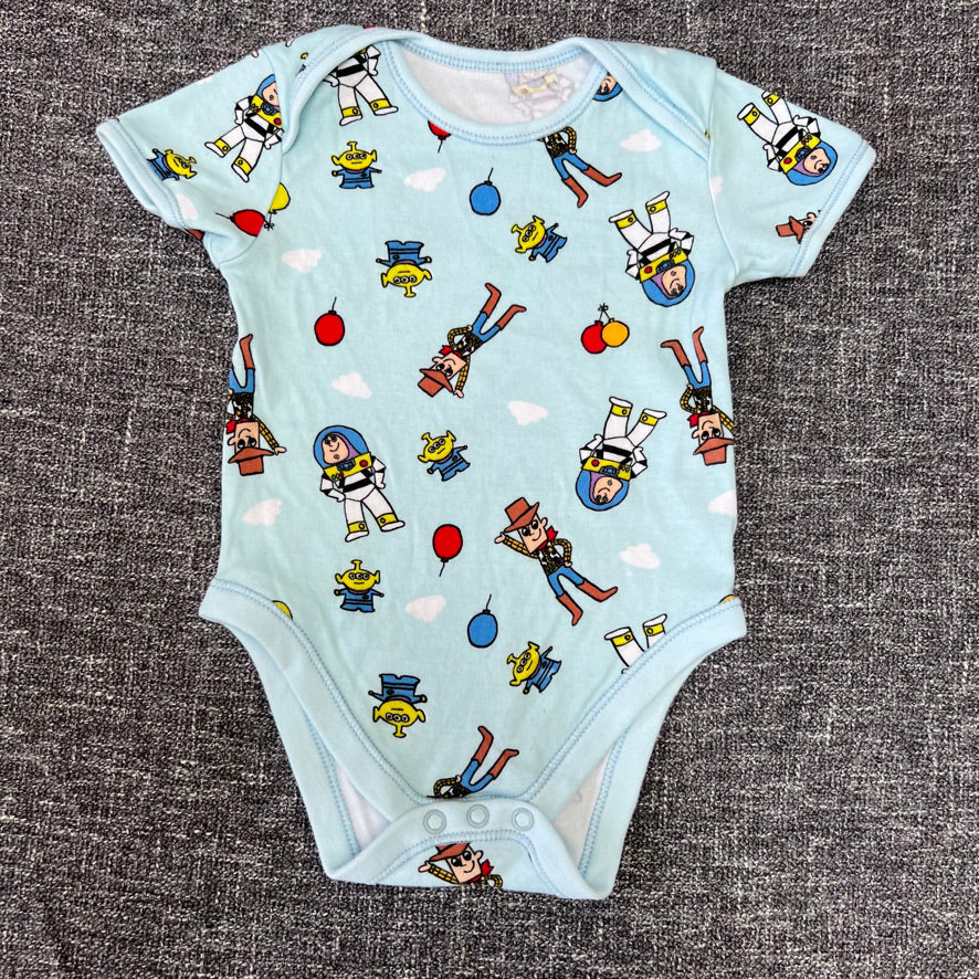 Boys 9-12 Month Pale Blue Disney "Toy Story" Print Short Sleeved Bodysuit