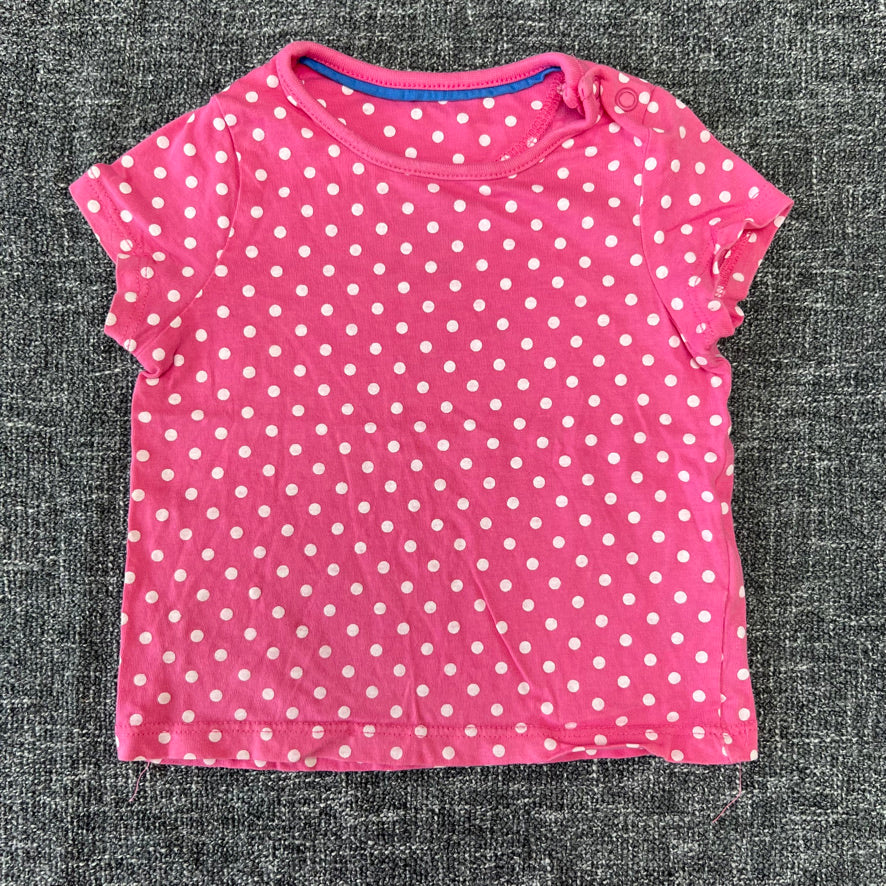 Girls 6-9 Month Pink With White Spot T-shirt