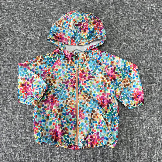 Girls 6-9 Month Multi-coloured Spotty Light Weight Rain Jacket