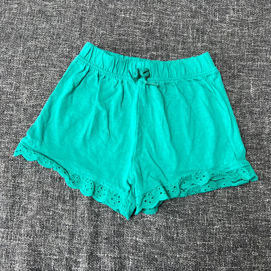 Girls 12-18 Month Plain Green Shorts