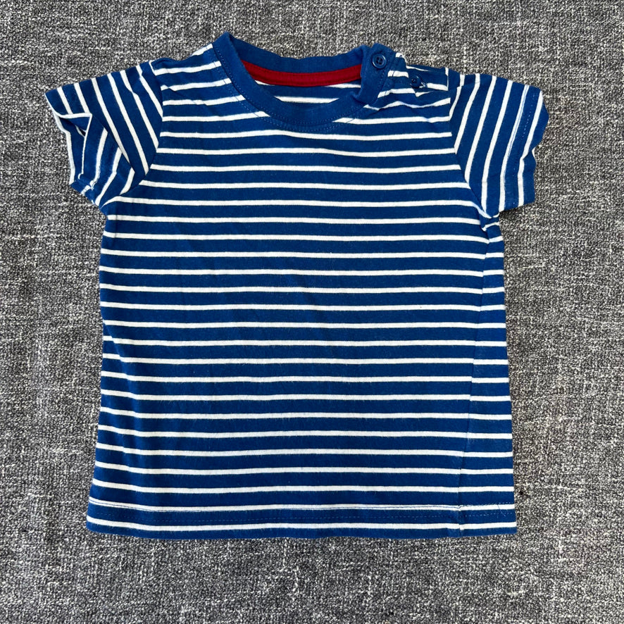 Boys 6-9 Month Blue & White Striped T-shirt