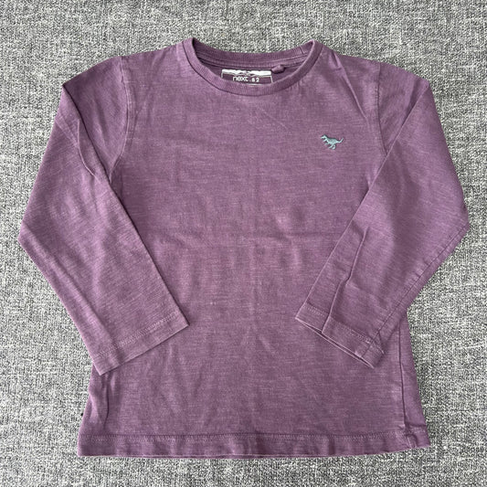 Boys 4-5 Year Plain Purple Long Sleeved Top