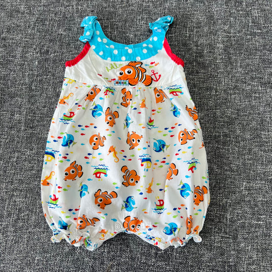 Boys 6-9 Month White Disney "Nemo" Print Summer Romper