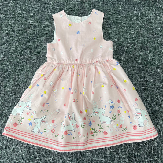 Girls 18-24 Month Pink Rabbit Print Summer Dress