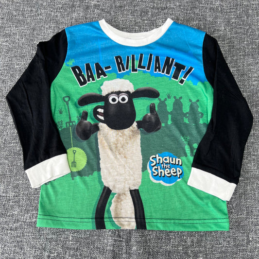 Boys 5-6 Year Shaun The Sheep "Baa-rilliant!" PJ Top