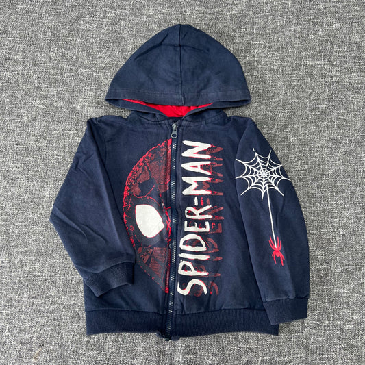 Boys 5-6 Year Blue Spiderman Hoodie