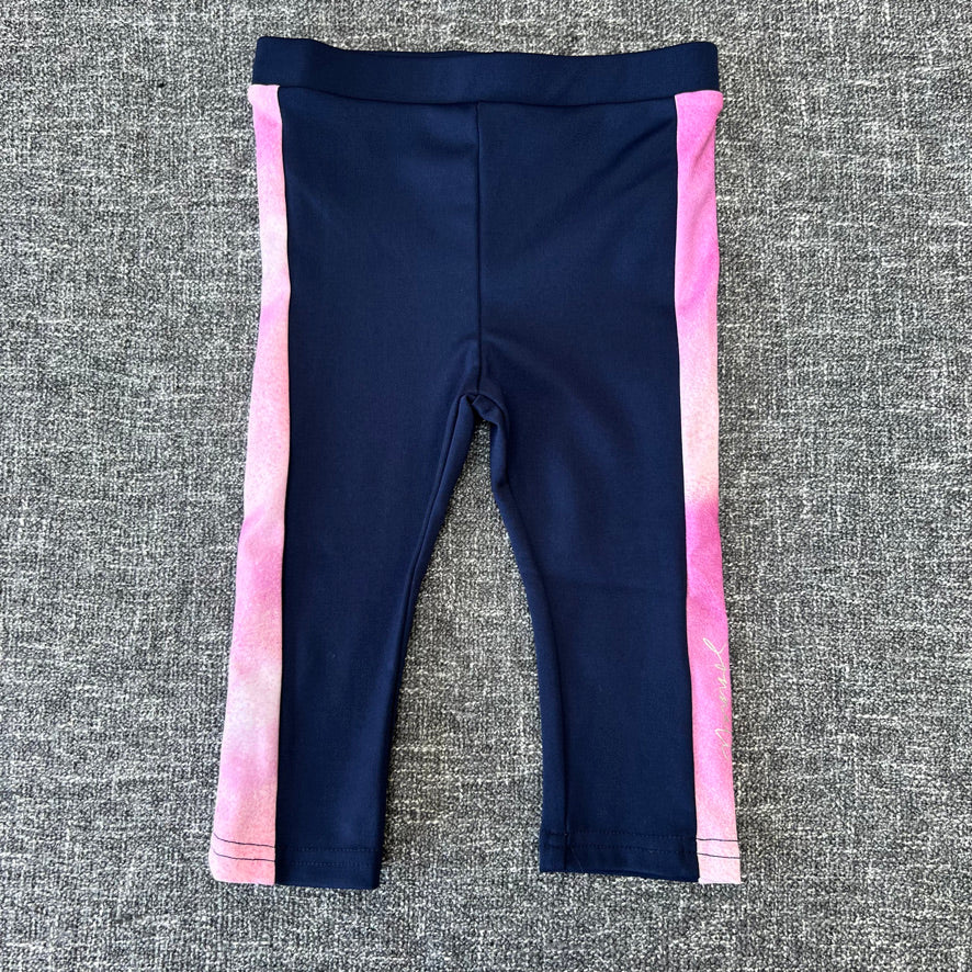 Girls 12-18 Month Blue & Pink Sports Leggings