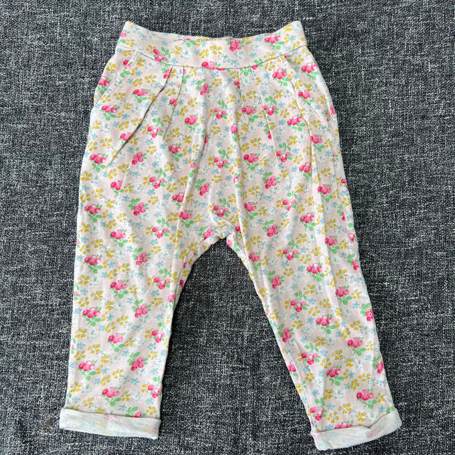 Girls 18-24 Month Pink Trousers With Floral Print