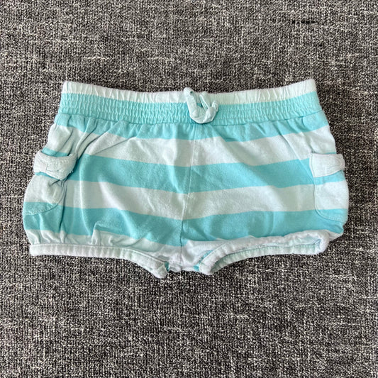 Girls 9-12 Month Turquoise Striped Shorts