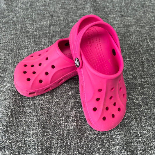 Girls Size 11 Bright Pink Crocs