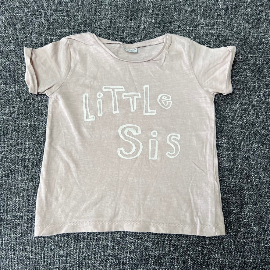 Girls 12-18 Month Pale Pink "Little Sis" T-shirt