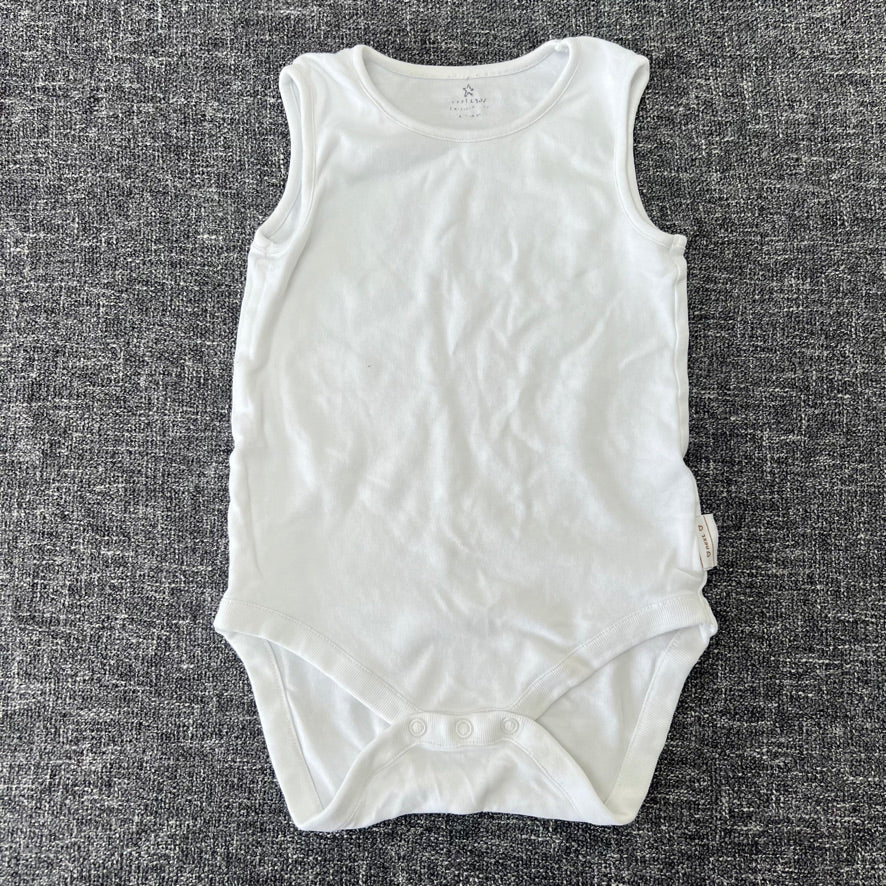 Girls 2-3 Year Plain White Sleeveless Bodysuit