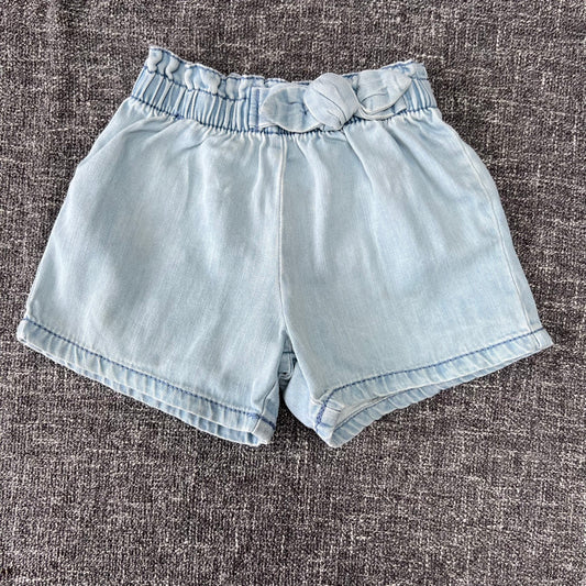 Girls 6-9 Month Light Blue Thin Denim Shorts