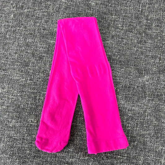 Girls 5-6 Year Bright Pink Thin Tights