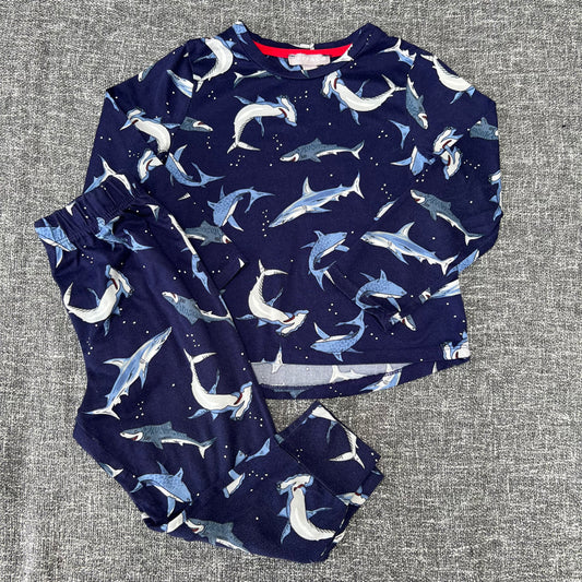 Boys 2-3 Year Blue Shark Print Pjs